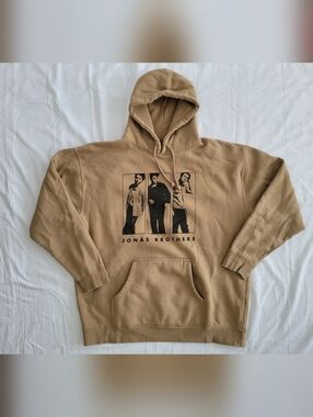 Jonas Brothers Tan Graphic Hoodie 2023 Tour